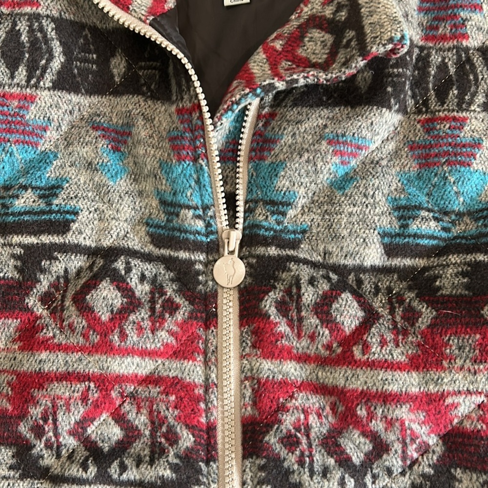 Outback trading company western Aztec style vest size medium with pockets - Picture 4 of 14
